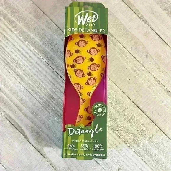 Kids Mini Wet Brush Monkey Scented Hair Girls Boys Bath Shower Style Children - Picture 1 of 5